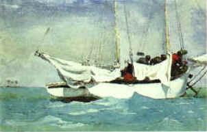 Winslow Homer Key West, Hauling Anchor oil painting image